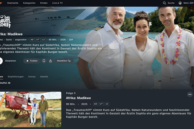 Madikwe shines on German television: Traumschiff films New Year’s episode at Rhulani’s home reserve