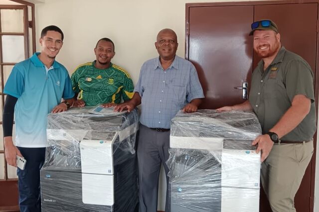 A new printer for the local primary school