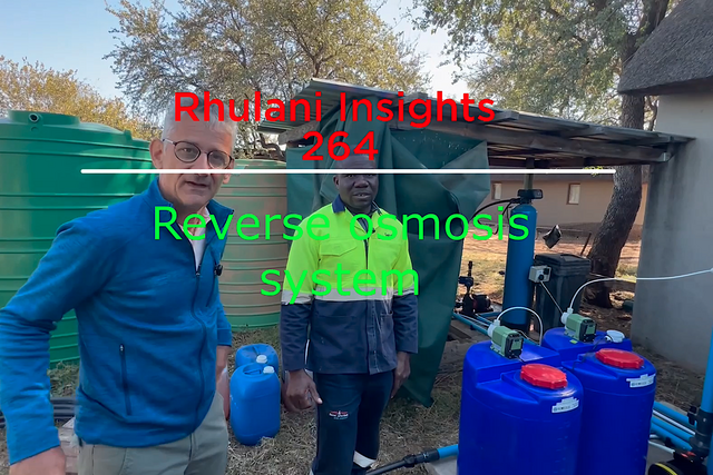 Rhulani Insights 264 – Reverse osmosis system