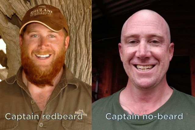 "Captain no-beard" is Rhulani’s new head guide