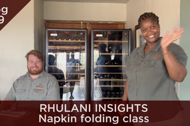 Rhulani Insights 219 – Napkin folding class